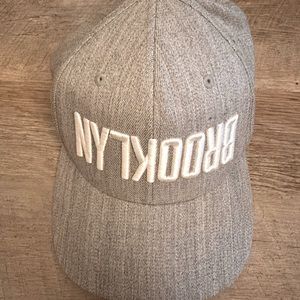 Brooklyn snapback light gray grey hat cap. Great condition.